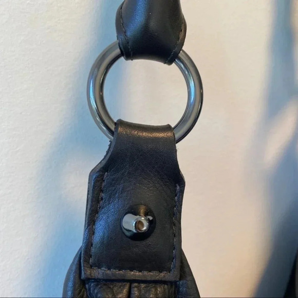 Carlos Falchi Black Leather Slouch Hobo Bag - Picture 5 of 16